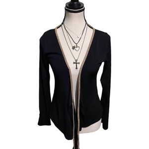 Y2k Italian Black Wrap Cardigan ⋆｡‧₊°♱༺𓆩❦︎𓆪༻♱༉‧₊˚.